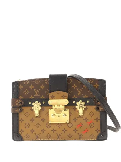 Pre-owned Louis Vuitton Trunk Monogram Clutch Bag In Brown
