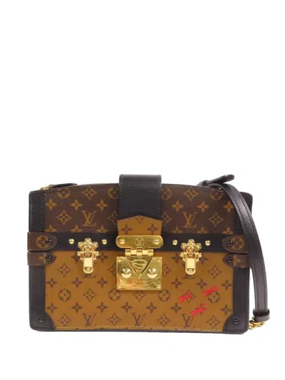 Pre-owned Louis Vuitton Trunk Monogram Reverse Crossbody Bag In Brown