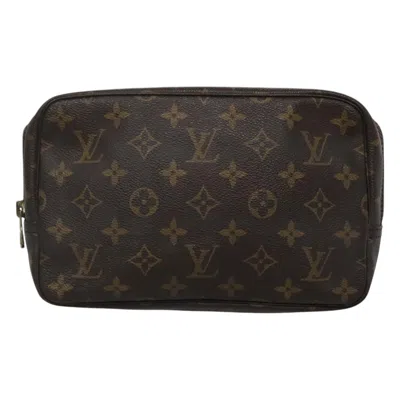 Pre-owned Louis Vuitton Truth Toilette 23 Brown Canvas Clutch Bag ()