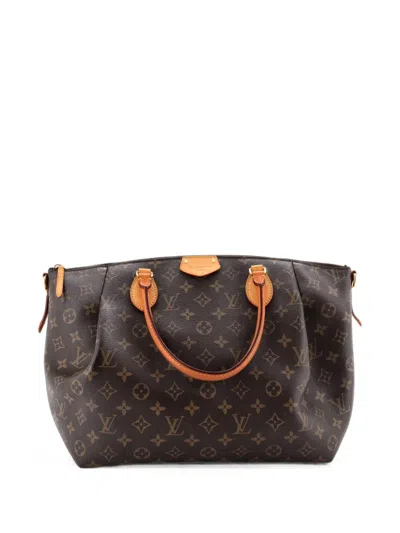 Pre-owned Louis Vuitton Turenne Handbag Monogram Canvas Mm Satchel In Brown