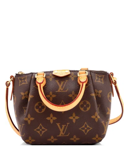 Pre-owned Louis Vuitton Turenne Handbag Monogram Canvas Nano Crossbody Bag In Brown