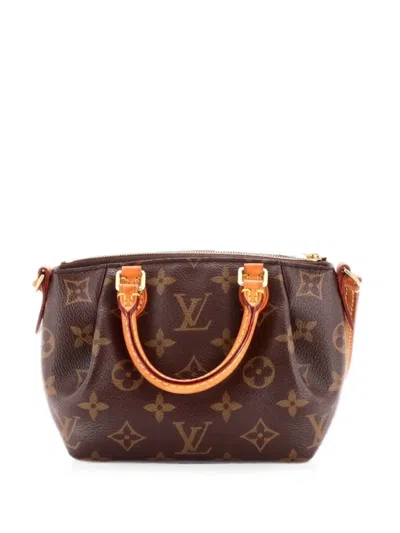 Pre-owned Louis Vuitton Turenne Handbag Monogram Canvas Nano Crossbody Bag In Brown