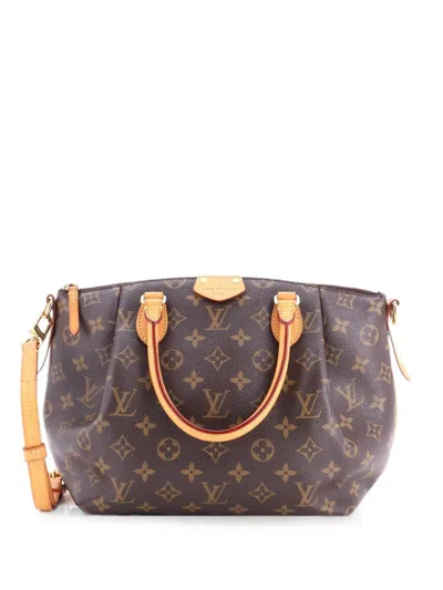 Pre-owned Louis Vuitton Turenne Handbag Monogram Canvas Pm Satchel In Brown