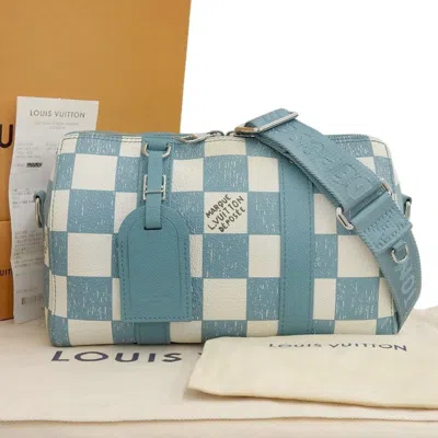 Pre-owned Louis Vuitton Turquoise Pvc Shoulder Bag () In Blue