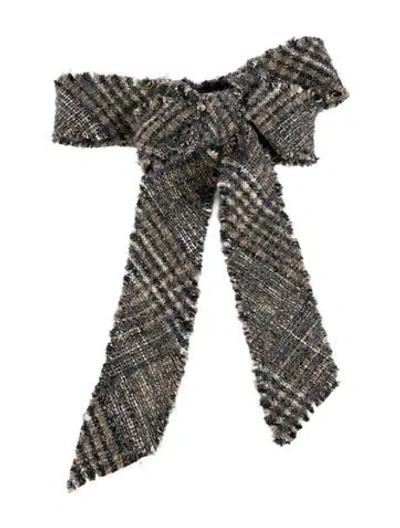 Pre-owned Louis Vuitton Tweed Bow-accented Headband