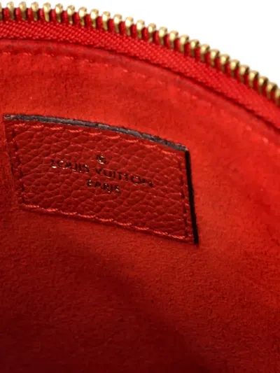 Pre-owned Louis Vuitton Twice Handbag Monogram Empreinte Leather Crossbody Bag In Red