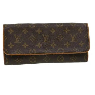 Pre-owned Louis Vuitton Twin Brown Canvas Clutch Bag ()