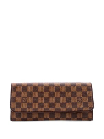 Pre-owned Louis Vuitton Twin Handbag Damier Gm Crossbody Bag In Brown