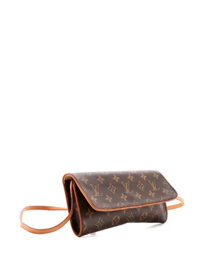 Pre-owned Louis Vuitton Twin Handbag Monogram Canvas Gm Crossbody Bag In Brown