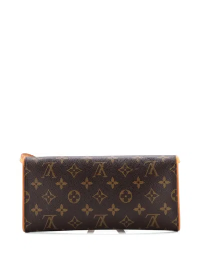 Pre-owned Louis Vuitton Twin Handbag Monogram Canvas Gm Crossbody Bag In Brown