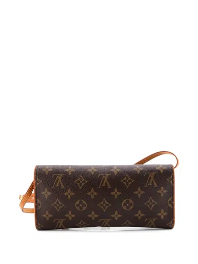 Pre-owned Louis Vuitton Twin Handbag Monogram Canvas Gm Crossbody Bag In Brown