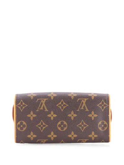 Pre-owned Louis Vuitton Twin Handbag Monogram Canvas Pm Crossbody Bag In Brown