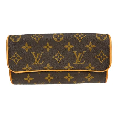 Pre-owned Louis Vuitton Twin Monogram Brown Canvas Clutche & Pouche Bag ()