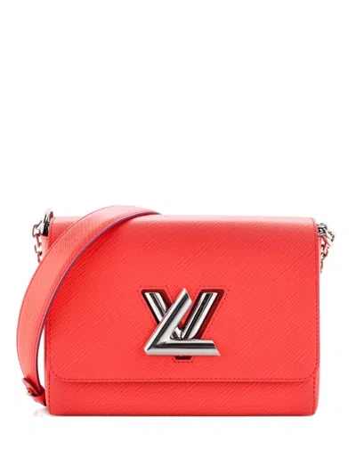 Pre-owned Louis Vuitton Twist Handbag Epi Leather Mm Crossbody Bag In Orange