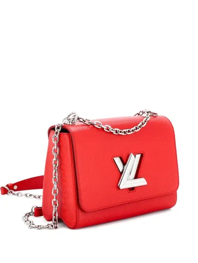 Pre-owned Louis Vuitton Twist Handbag Epi Leather Mm Crossbody Bag In Red