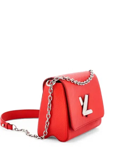 Pre-owned Louis Vuitton Twist Handbag Epi Leather Mm Crossbody Bag In Red