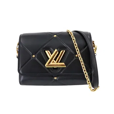Pre-owned Louis Vuitton Twist Leather Shoulder Bag () In Black