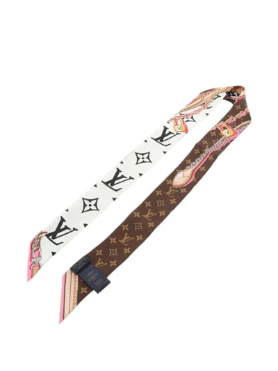 Pre-owned Louis Vuitton Ultimate Bb Ribbon Scarf In Brown