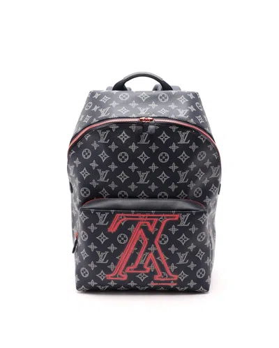 Pre-owned Louis Vuitton Upside Down Monogram Apollo Backpack In Blue