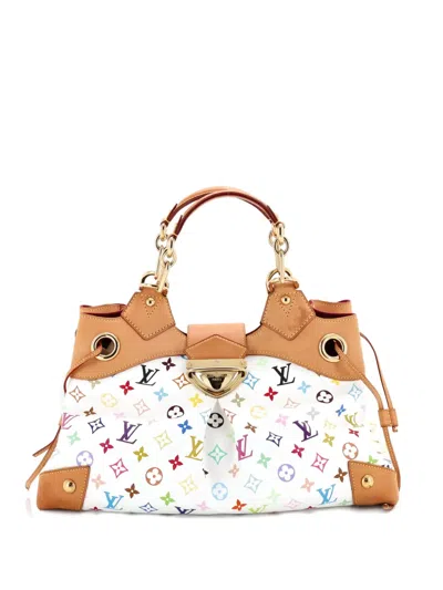 Pre-owned Louis Vuitton Ursula Handbag Monogram Multicolor Satchel In White