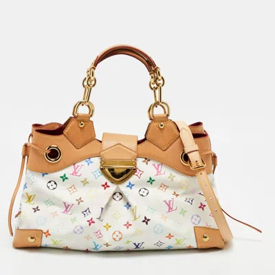 Pre-owned Louis Vuitton Ursula White Multicolore Monogram Canvas Bag