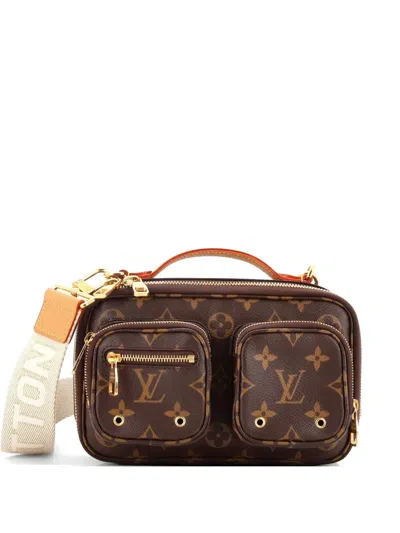 Pre-owned Louis Vuitton Utility Monogram Canvas Crossbody Bag In Brown