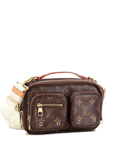 Pre-owned Louis Vuitton Utility Monogram Canvas Crossbody Bag In Brown