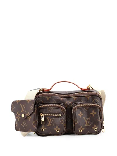 Pre-owned Louis Vuitton Utility Monogram Canvas Crossbody Bag In Brown