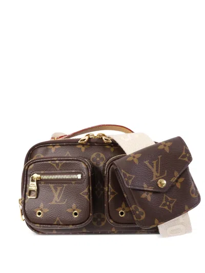 Pre-owned Louis Vuitton Utility Monogram Tote Bag In Brown