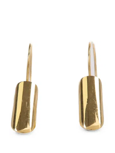 Pre-owned Louis Vuitton V Essential Earrings In Gold