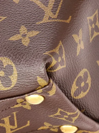 Pre-owned Louis Vuitton V Monogram Canvas And Leather Bb Tote Bag In Red