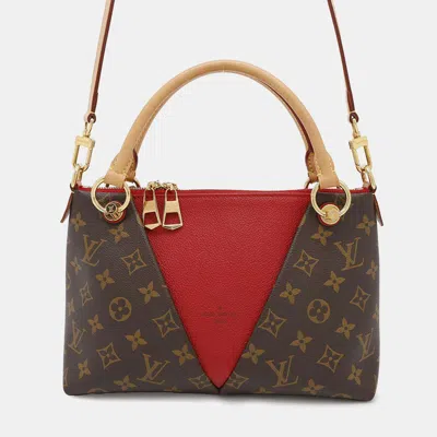 Pre-owned Louis Vuitton V Tote Cerise Monogram Size Bb