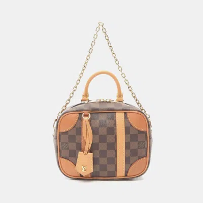 Pre-owned Louis Vuitton Valisette Souple Bb 2way Handbag Damier Canvas Ebene