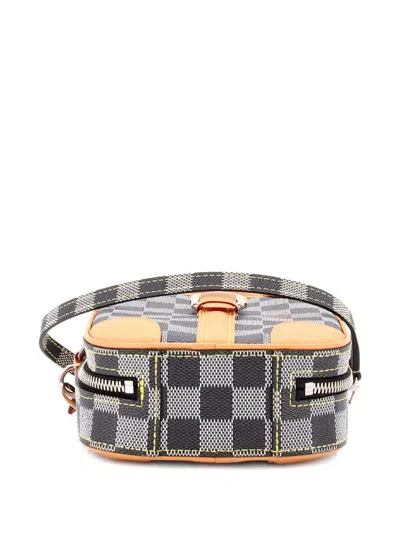 Pre-owned Louis Vuitton Valisette Verticale Bag Limited Edition Colored Damier Crossbody Bag In Black