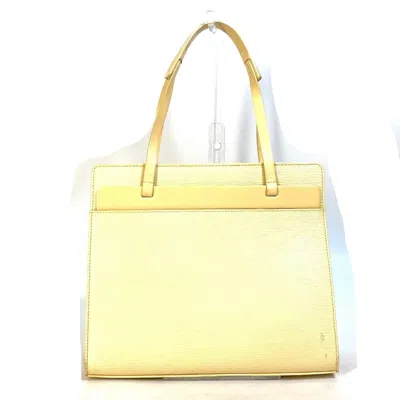 Pre-owned Louis Vuitton Vanilla Yellow Epi Leather Shoulder Bag Tote Bag ()