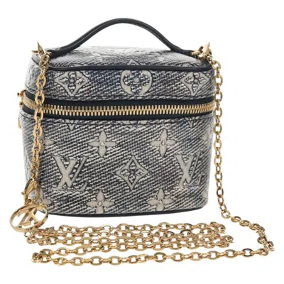Pre-owned Louis Vuitton Vanity Case Monoglam Jacquard Canvas Navy Canvas Clutche & Pouche Bag () In Blue