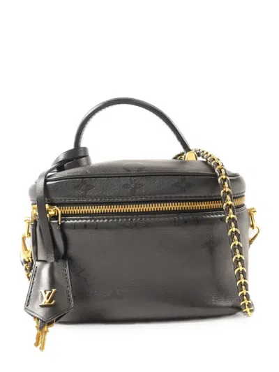 Pre-owned Louis Vuitton Vanity Case Two-way Leather Tote Bag In Black