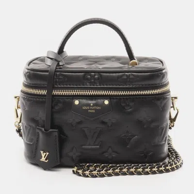 Pre-owned Louis Vuitton Vanity Coussin Pm Handbag Lambskin Lamb Leather Black