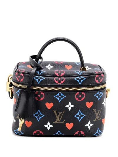Pre-owned Louis Vuitton Vanity Handbag Limited Edition Game On Multicolor Monogram Pm Satchel In Black
