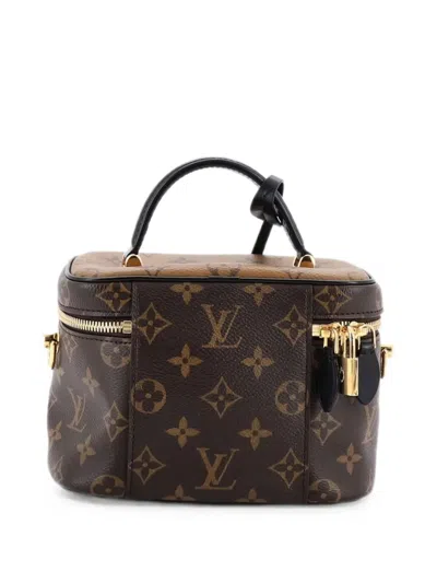 Pre-owned Louis Vuitton Vanity Handbag Reverse Monogram Canvas Pm Satchel In Brown