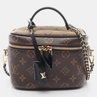 Pre-owned Louis Vuitton Vanity Nv Pm Brown Monogram Reverse Canvas Shoulder Handbag