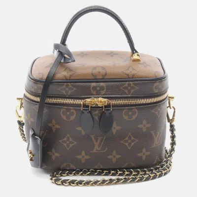 Pre-owned Louis Vuitton Vanity Nv Pm Monogram Reverse In Brown