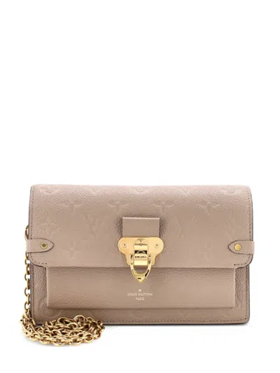 Pre-owned Louis Vuitton Vavin Chain Wallet Nm Monogram Empreinte Leather Crossbody Bag In Neutral
