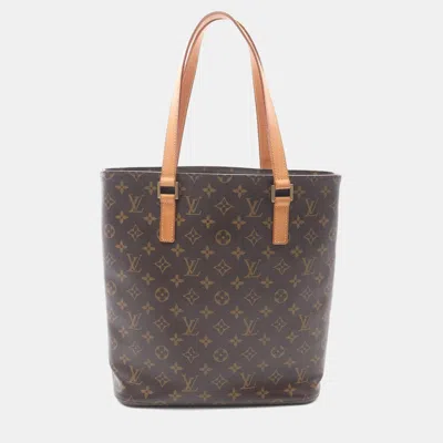 Pre-owned Louis Vuitton Vavin Gm Shoulder Tote Bag Monogram Canvas Leather In Brown