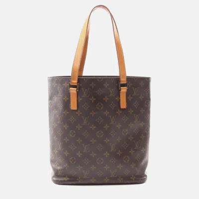 Pre-owned Louis Vuitton Vavin Gm Shoulder Tote Bag Monogram Canvas Leather In Brown