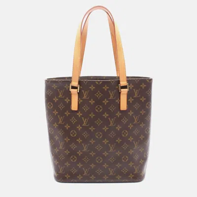 Pre-owned Louis Vuitton Vavin Gm Tote Bag Monogram Canvas Leather Brown