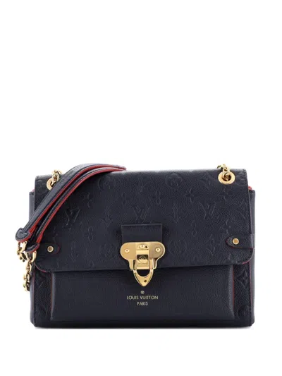 Pre-owned Louis Vuitton Vavin Handbag Monogram Empreinte Leather Pm Crossbody Bag In Blue