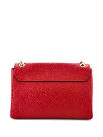 Pre-owned Louis Vuitton Vavin Handbag Monogram Empreinte Leather Pm Crossbody Bag In Red