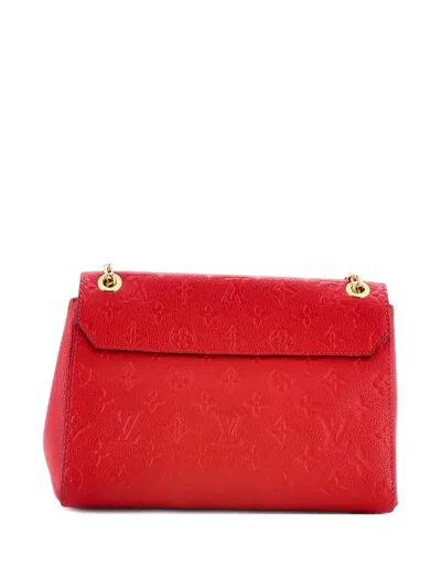 Pre-owned Louis Vuitton Vavin Handbag Monogram Empreinte Leather Pm Crossbody Bag In Red