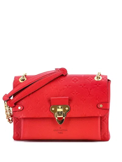 Pre-owned Louis Vuitton Vavin Handbag Monogram Empreinte Leather Pm Crossbody Bag In Red